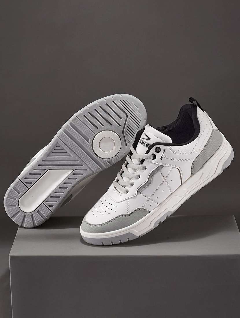 men grey lace up sneakers