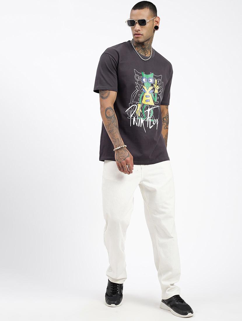 men front print short sleeves t-shirt - 21597664 - Standard Image - 5