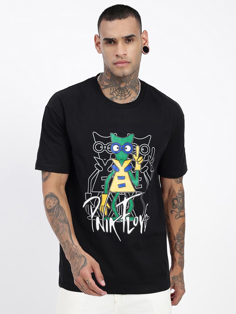 men front print short sleeves t-shirt - 21597665 - Zoom Image - 0