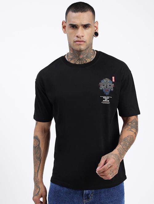 men front & back print short sleeve t-shirt - 21597667 -  Standard Image - 0