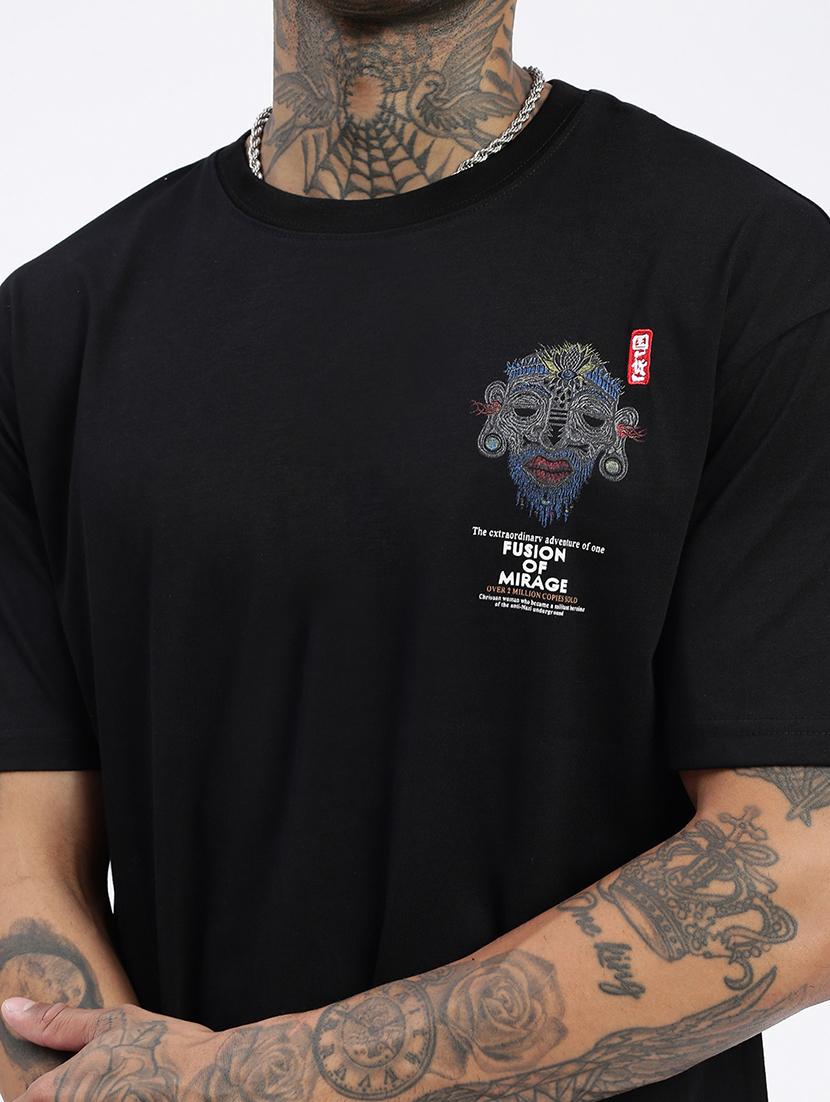 men front & back print short sleeve t-shirt - 21597667 - Standard Image - 5