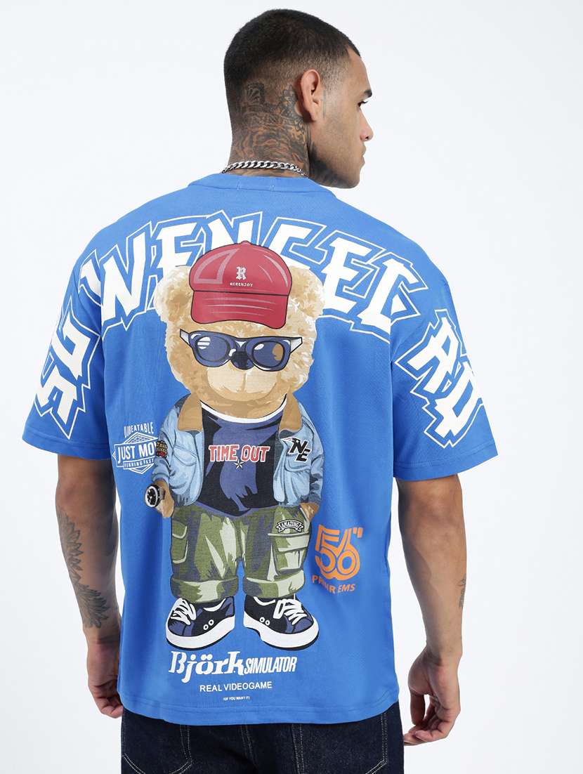 men front & back print short sleeve t-shirt - 21597671 -  Standard Image - 3