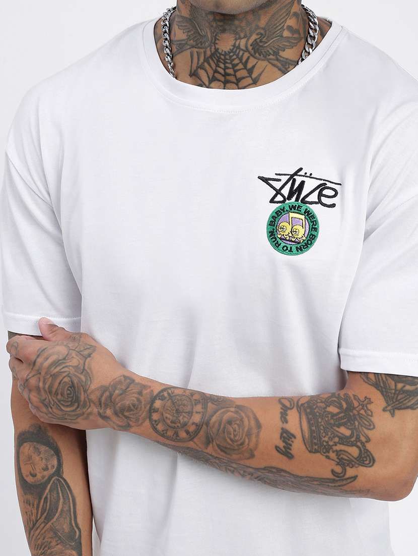 men front & back print short sleeve t-shirt - 21597673 -  Standard Image - 5