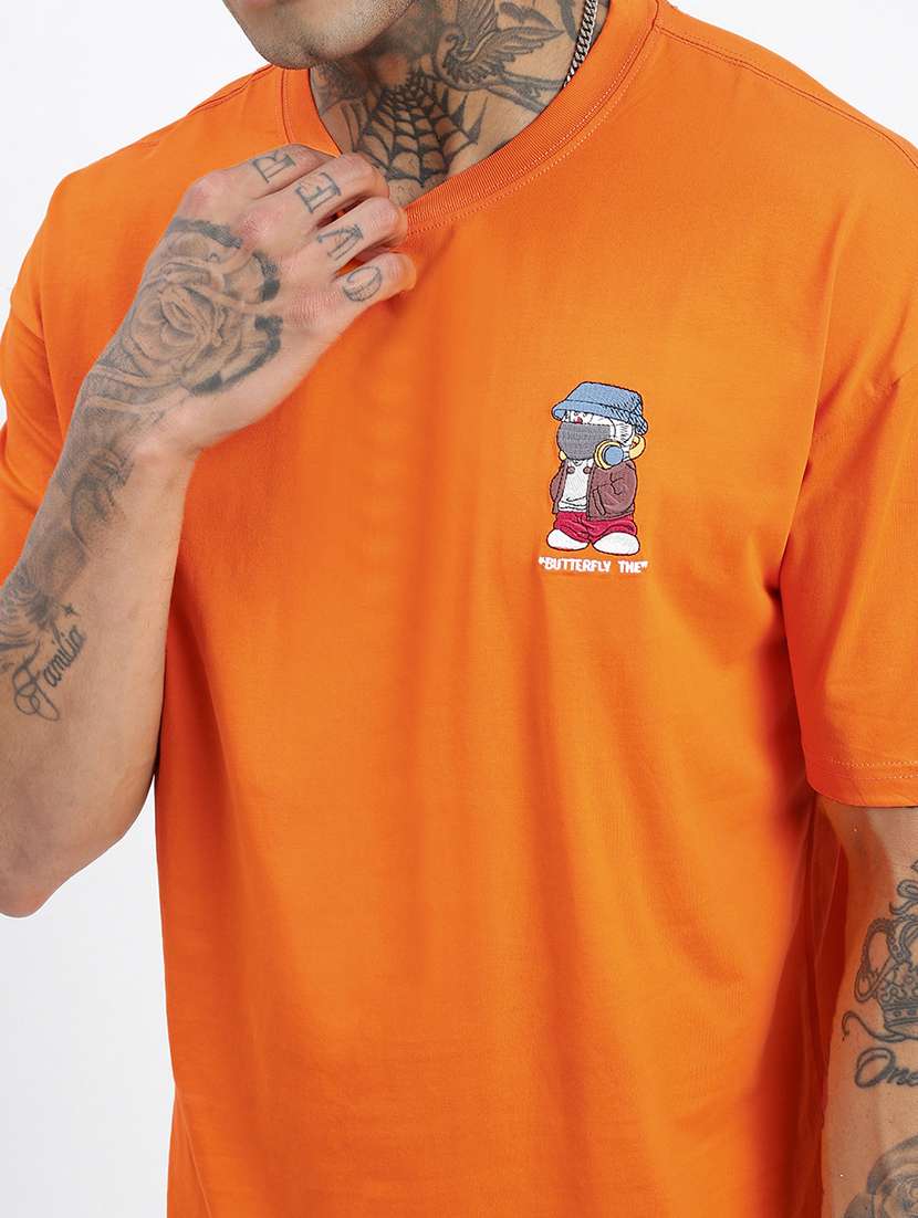 men front & back print short sleeve t-shirt - 21597675 - Standard Image - 5