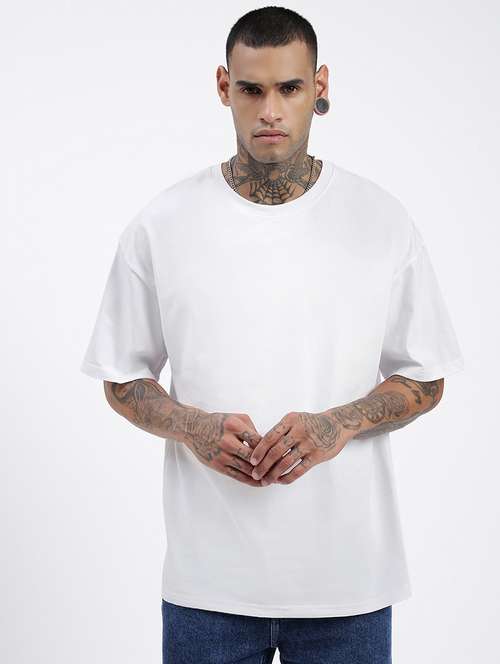 women solid short sleeve oversized t-shirt - 21597678 -  Standard Image - 0
