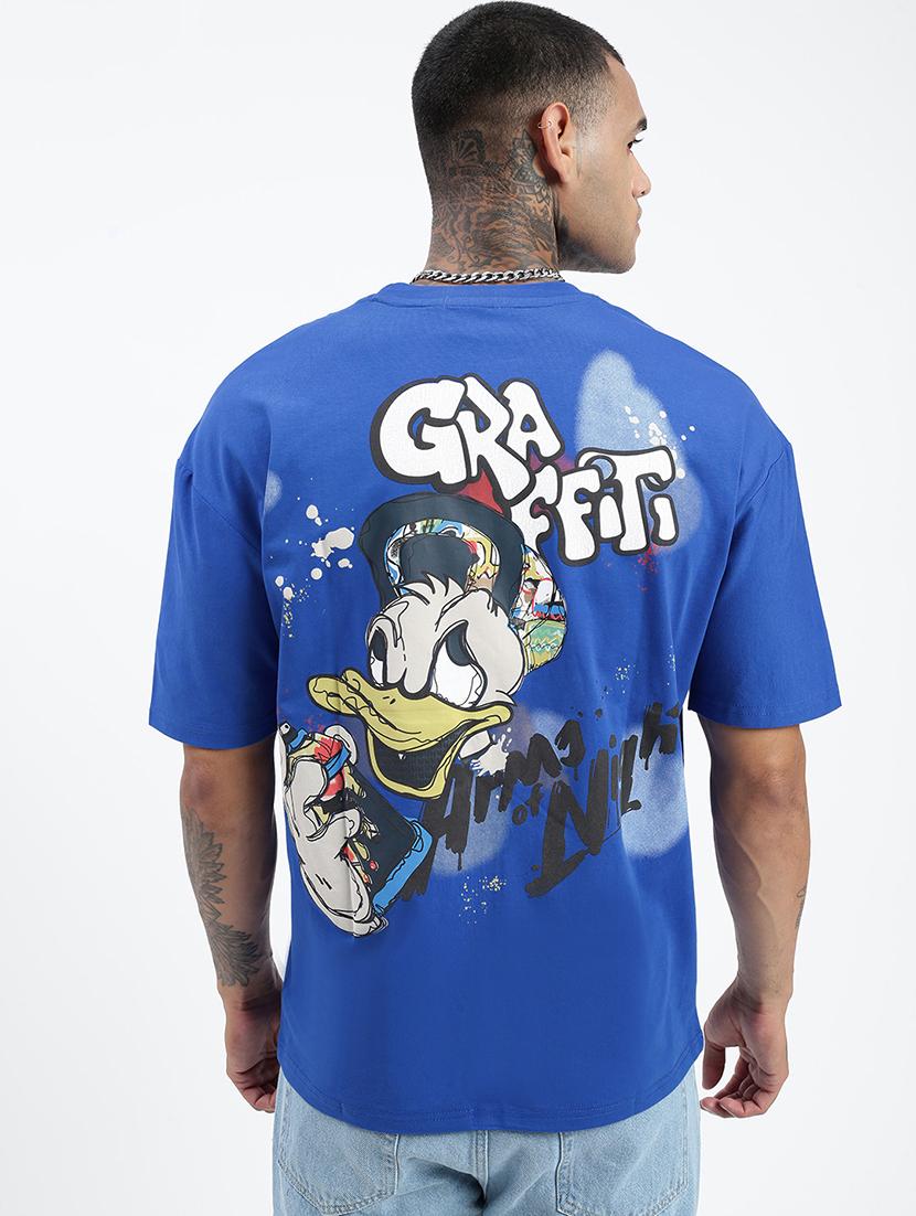 men front & back print short sleeve t-shirt - 21597679 - Standard Image - 3