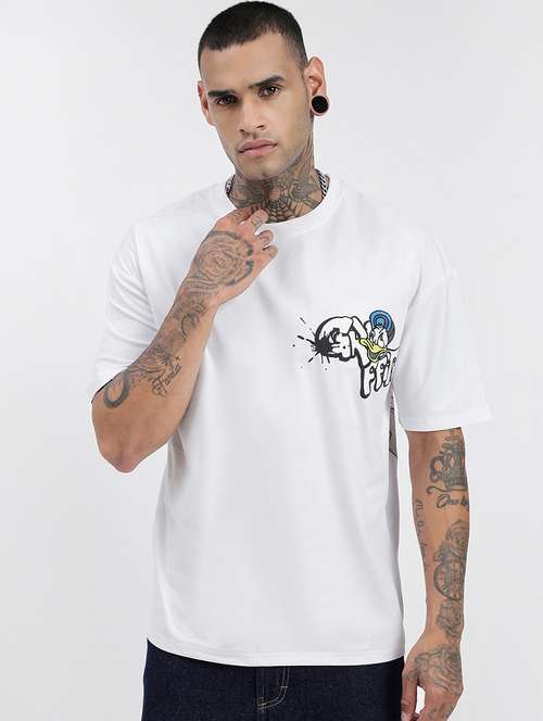 men front & back print short sleeve t-shirt - 21597680 -  Standard Image - 0