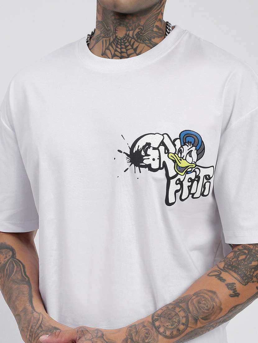 men front & back print short sleeve t-shirt - 21597680 - Standard Image - 5