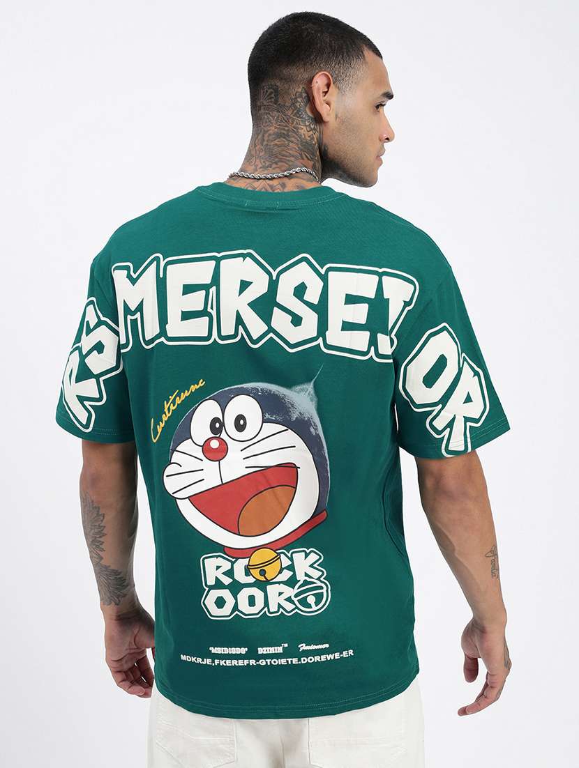 men front & back print short sleeve t-shirt - 21597681 -  Standard Image - 3