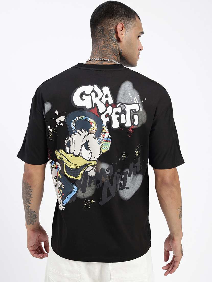 men front & back print short sleeve t-shirt - 21597682 -  Standard Image - 3