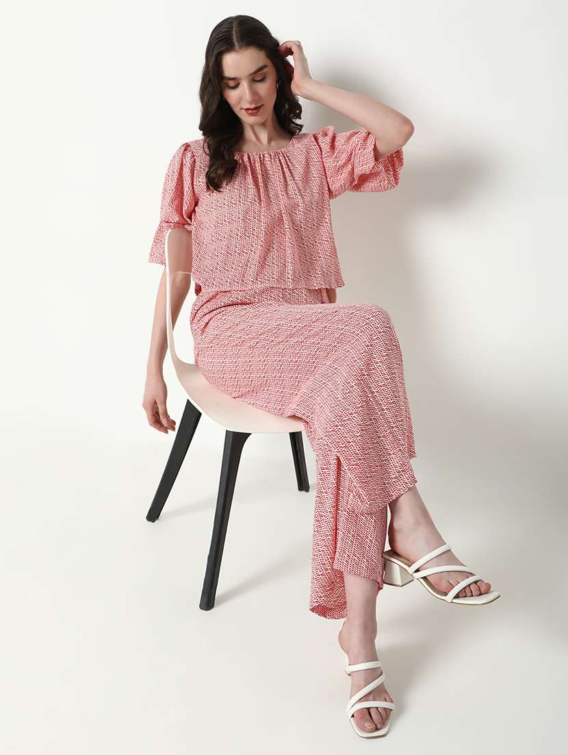 women printed top and trouser co-ord set - 21597982 -  Standard Image - 5