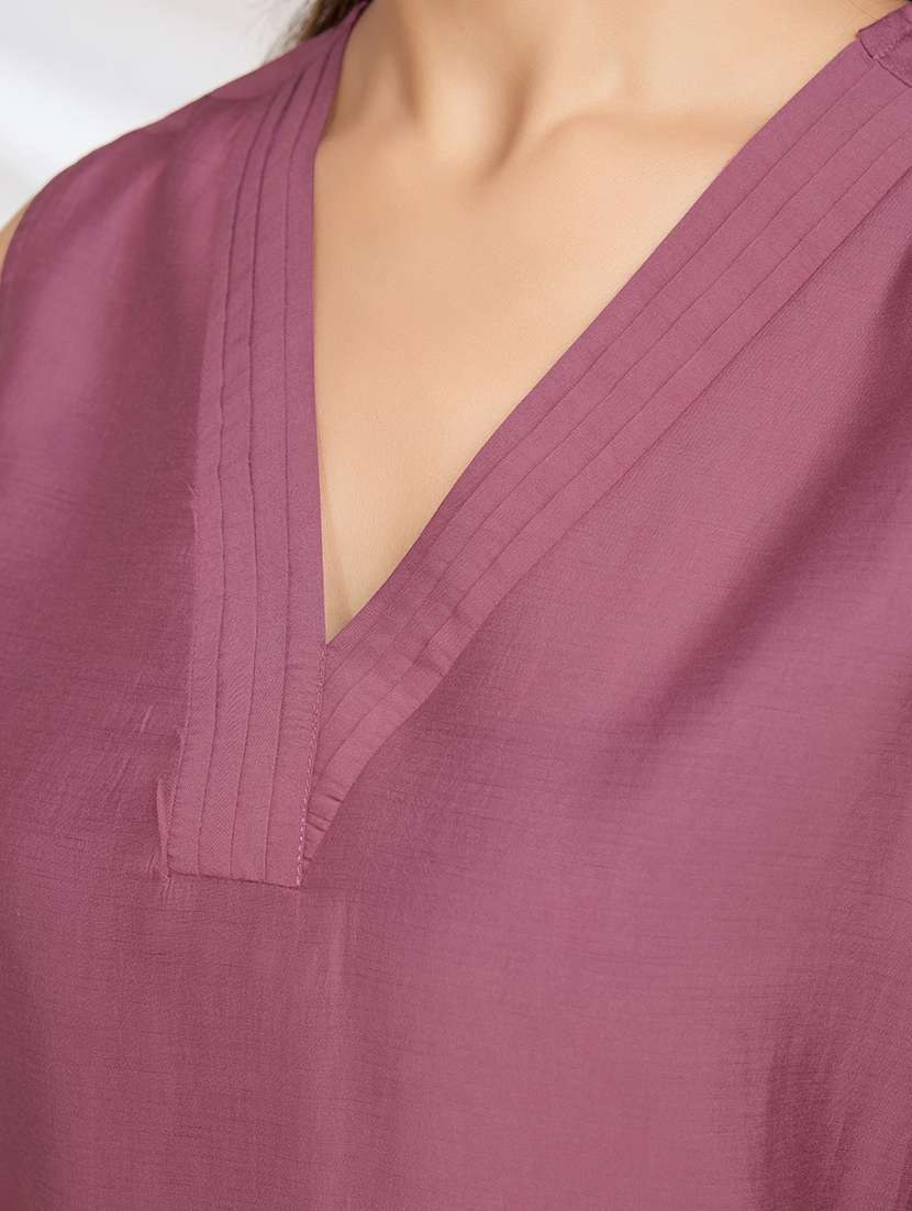 women solid sleeveless kurta pant with dupatta set - 21598074 -  Standard Image - 5