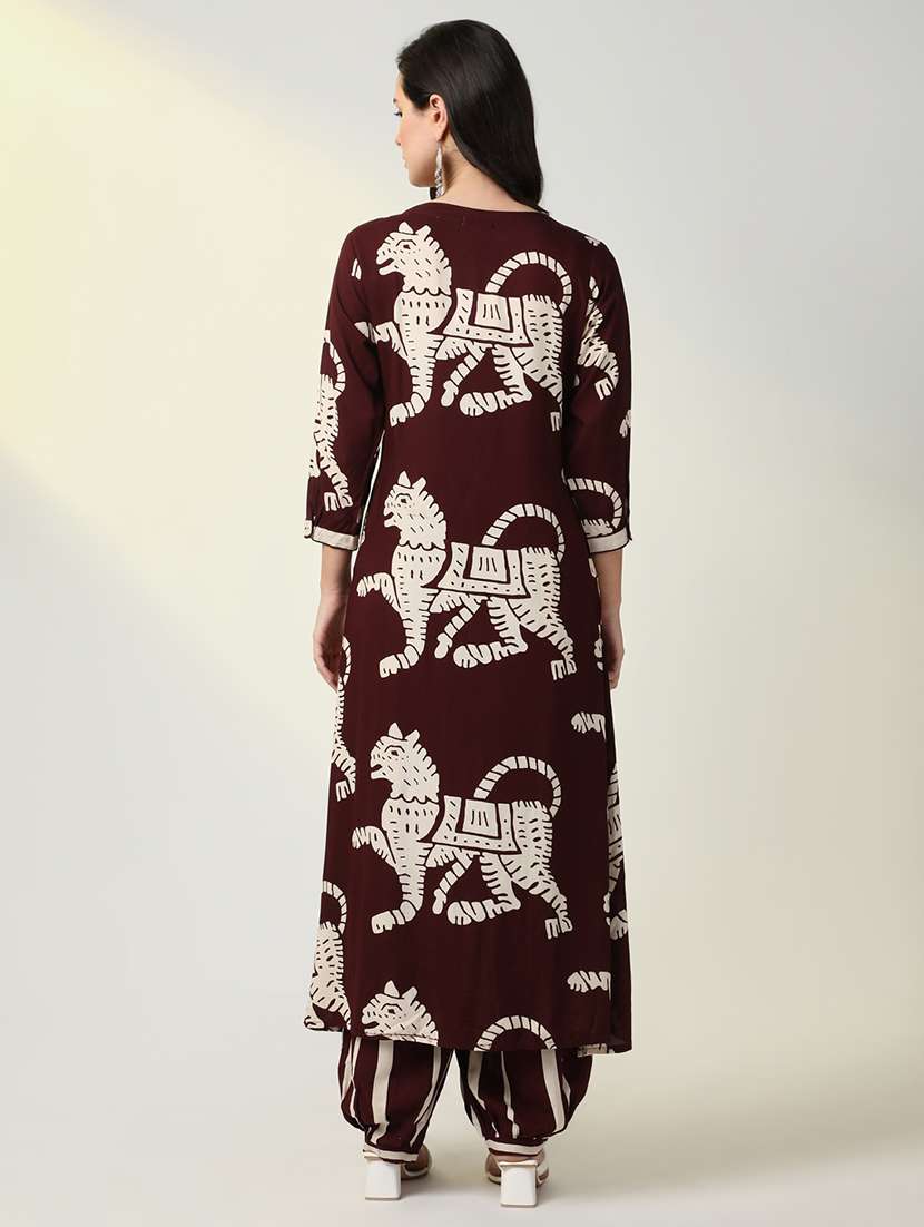 women printed kurta and salwar set - 21598103 -  Standard Image - 3