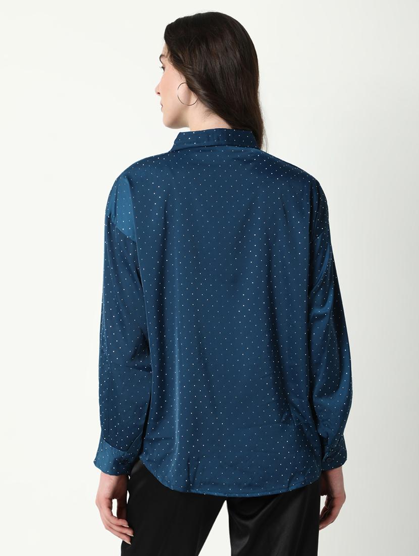 women polka doted collatred regular shirt - 21598144 - Standard Image - 3