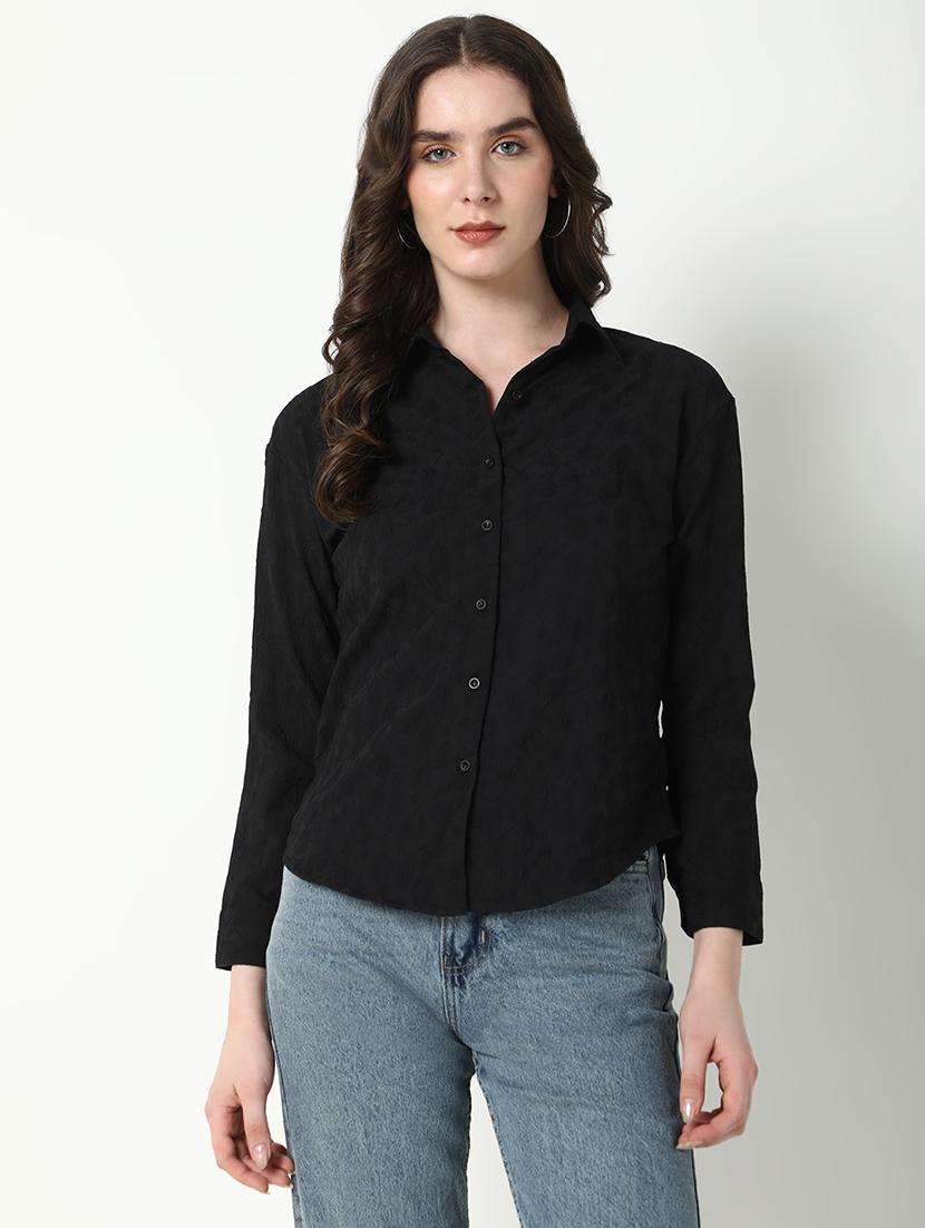 women self designed collared regular shirt - 21598147 -  Zoom Image - 0