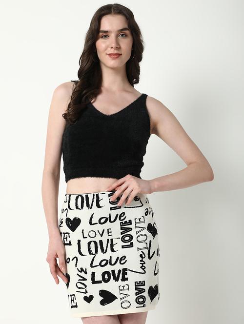 women black solid sleeveless crop top - 21598204 -  Standard Image - 0