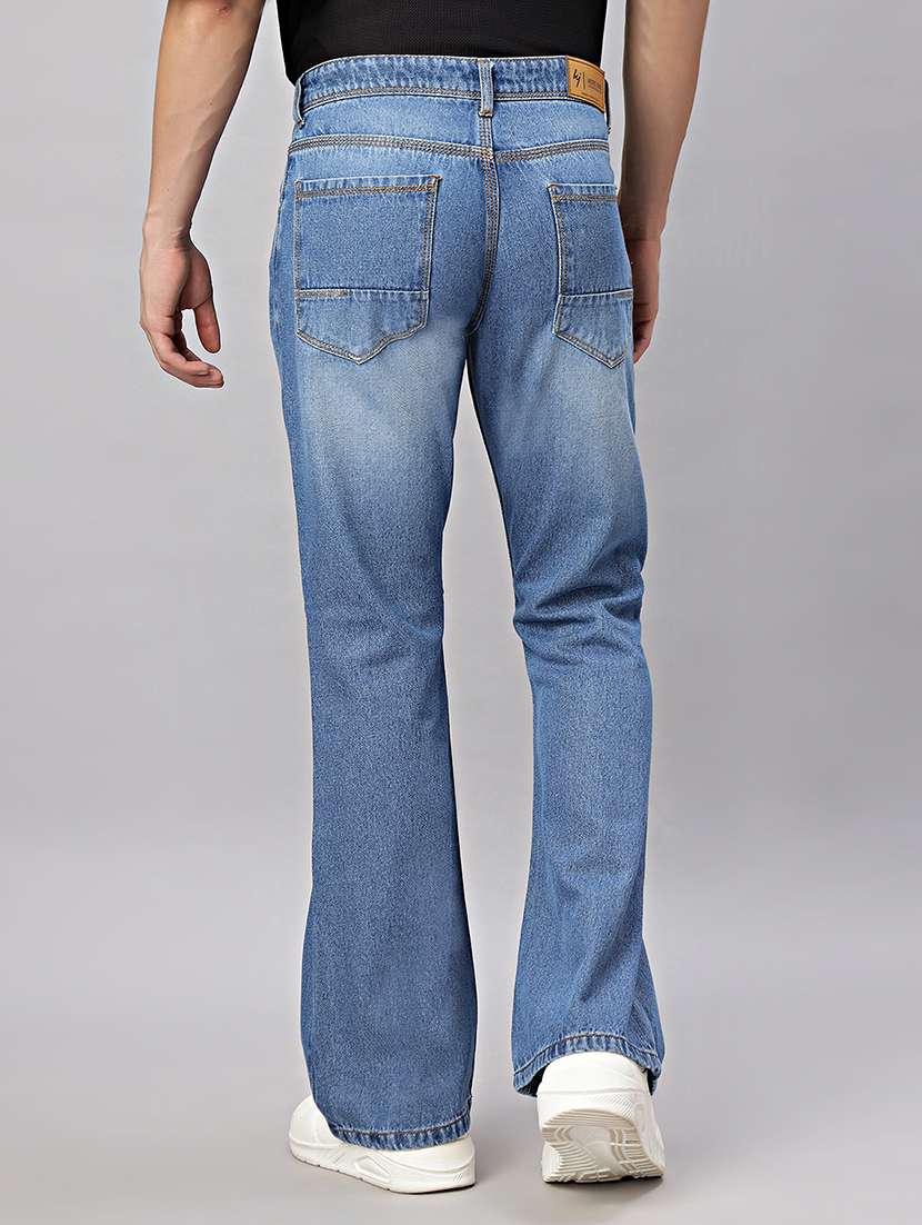 men plaim mid rise bootcut jean - 21598214 -  Standard Image - 3