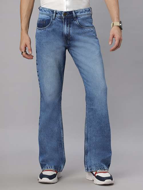 men plaim mid rise bootcut jean - 21598215 -  Standard Image - 0