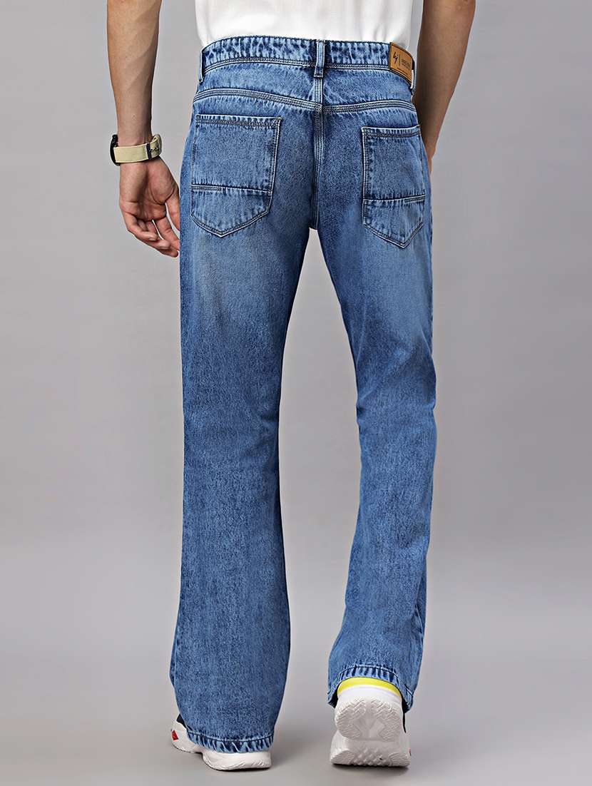 men plaim mid rise bootcut jean - 21598215 -  Standard Image - 3