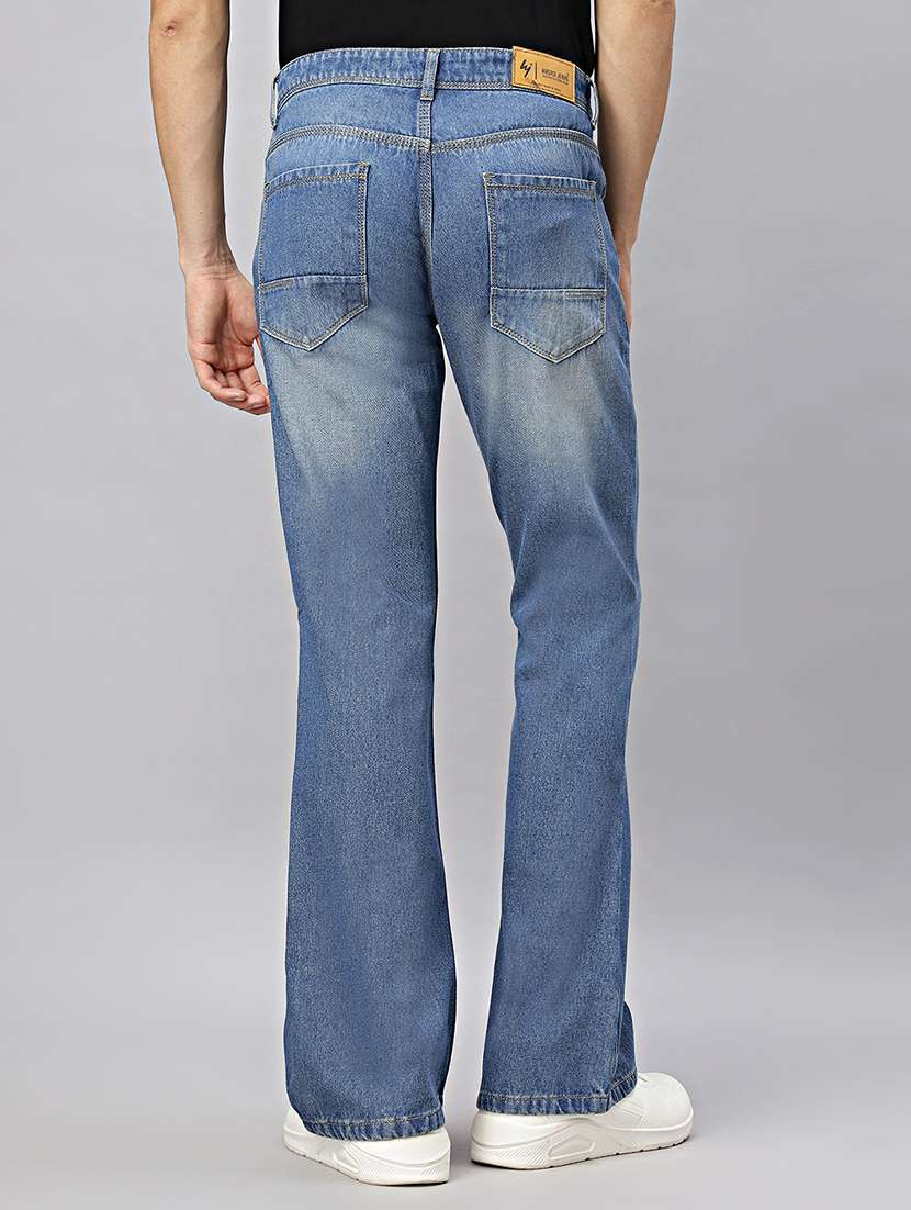 men mid rise plain denim jeans - 21598217 -  Standard Image - 3