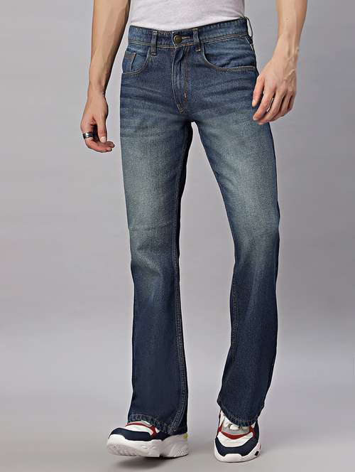 men mid rise plain denim jeans - 21598218 -  Standard Image - 0