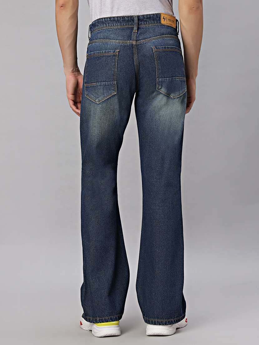 men mid rise plain denim jeans - 21598218 -  Standard Image - 3