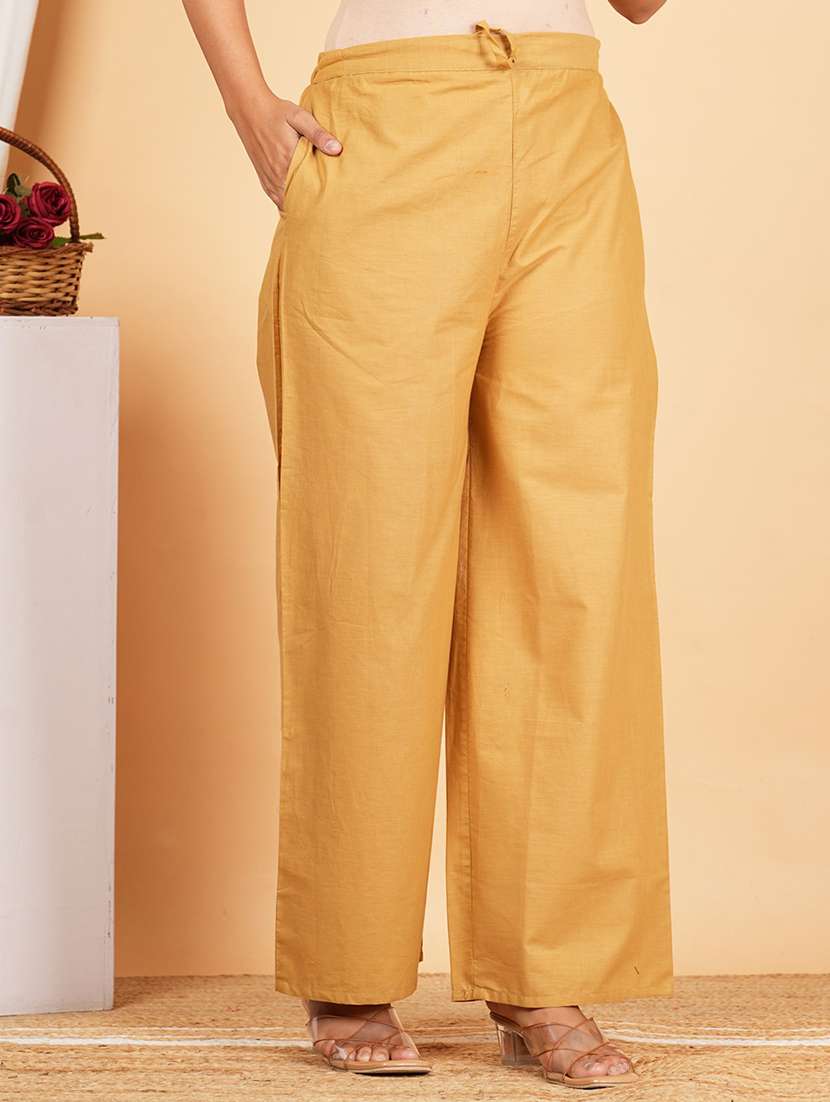 women solid mandarin neck co-ord set - 21598230 - Standard Image - 5
