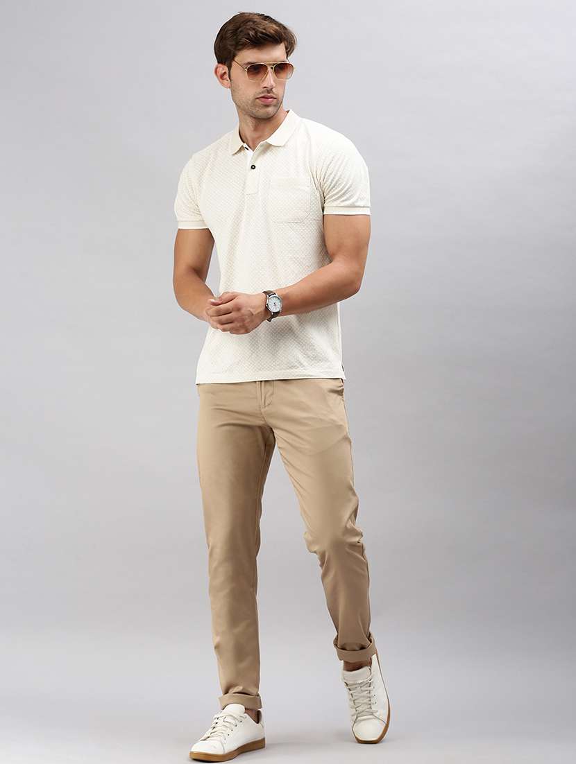 men solid flat front slim fit trouser - 21598236 -  Standard Image - 3