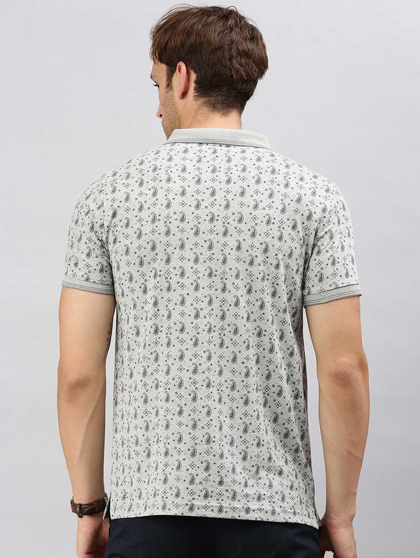 men slim fit printed polo t-shirt - 21598254 -  Standard Image - 3