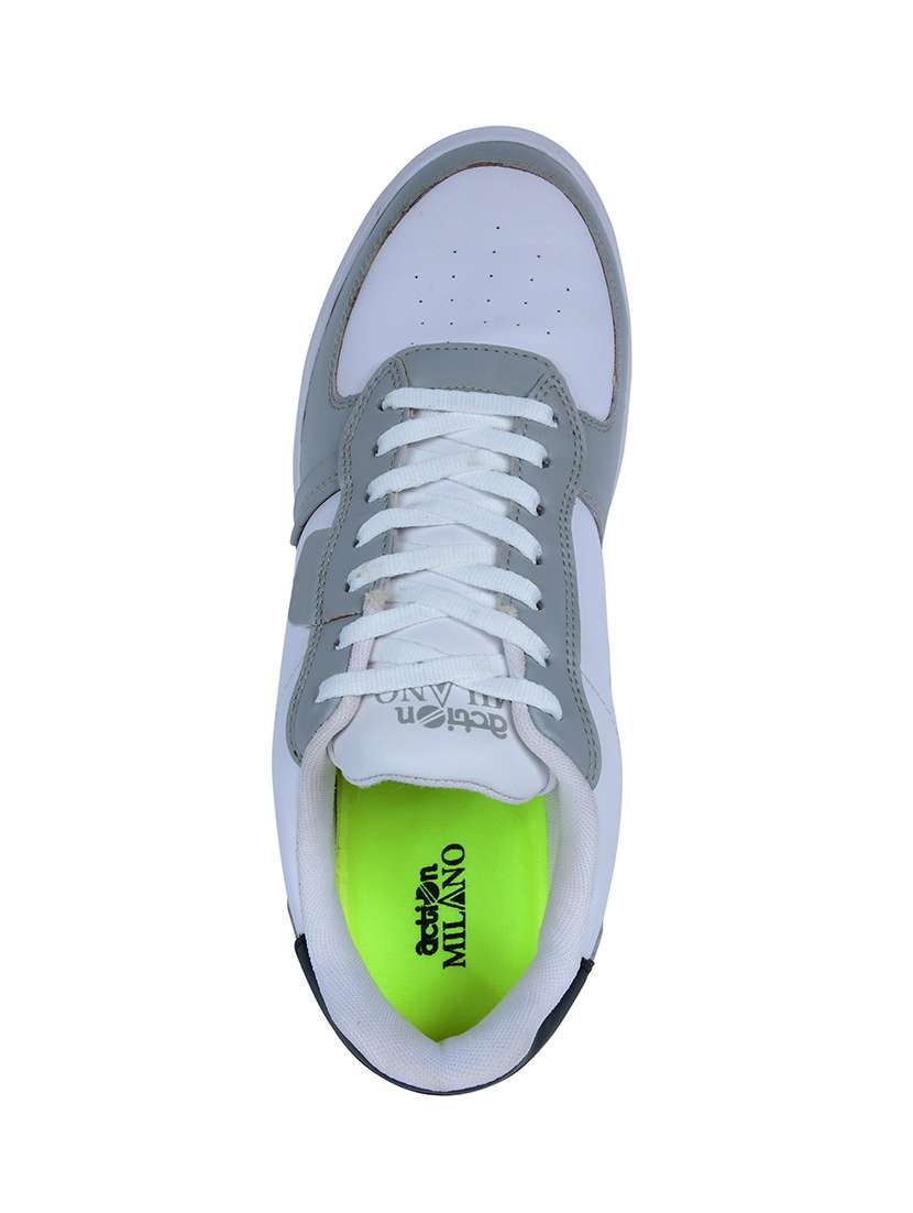 men grey lace up sneakers - 21598357 -  Standard Image - 3