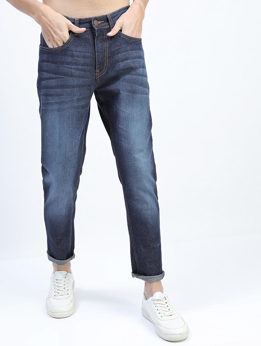 men plain slim fit mid rise jeans - 21598435 -  Zoom Image - 0