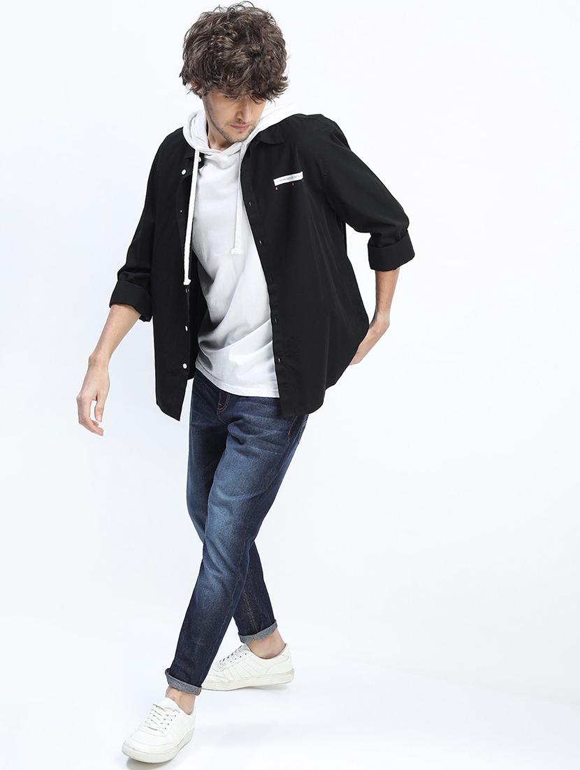 men plain slim fit mid rise jeans - 21598435 - Standard Image - 3