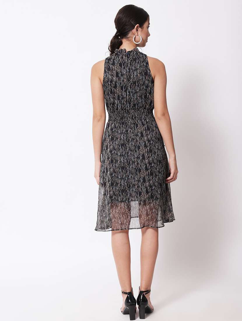 women black printed layered dress - 21598466 -  Standard Image - 3