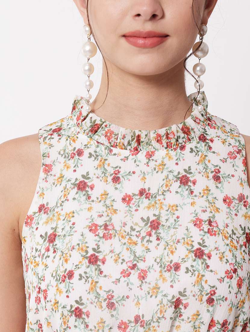 women white floral printed layered dress - 21598467 -  Standard Image - 5