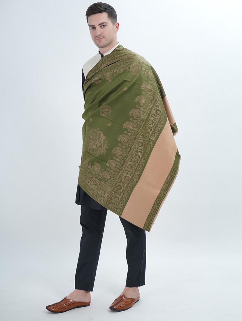 elegant men's shawl with intricate traditional patterns - 21598624 - Standard Image - 3