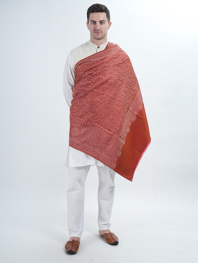 elegant men's shawl with intricate traditional patterns - 21598649 - Standard Image - 3