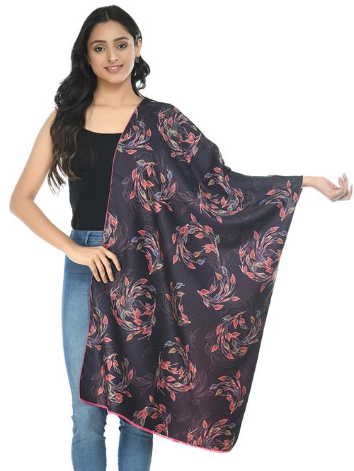 elegant women's leaf printed shawl  - 21598793 -  Standard Image - 0