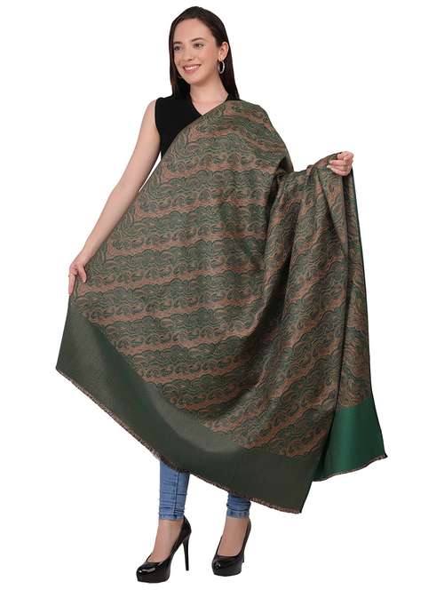 women self design woolen shawl - 21598908 - Standard Image - 0
