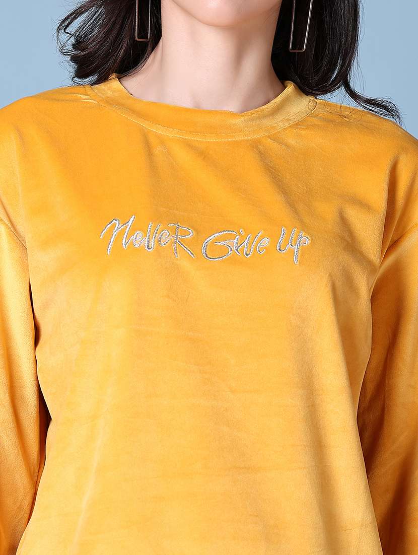 women typography long sleeve sweatshirt - 21599051 -  Standard Image - 5
