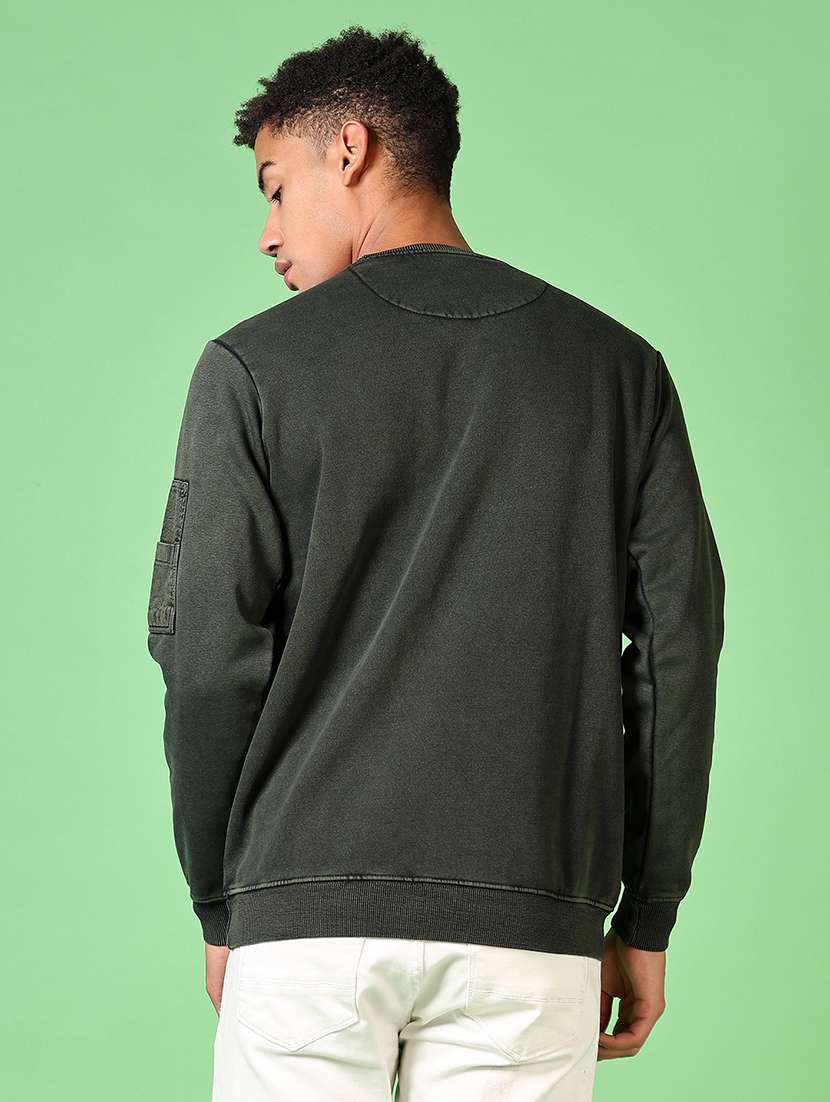 men long sleeves plain sweatshirt - 21599054 -  Standard Image - 3