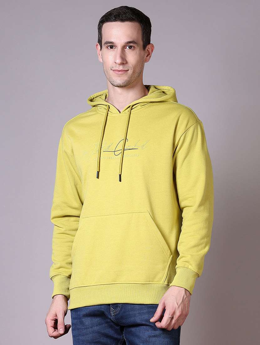 men long sleeve regular fit hooded sweatshirt - 21599055 -  Zoom Image - 0