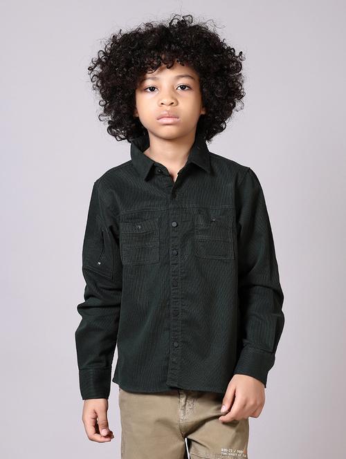 olive cotton shirt - 21599067 - Standard Image - 0