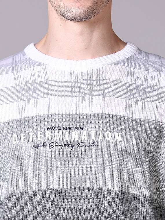 men self design long sleeve pullover sweater - 21599076 -  Standard Image - 5