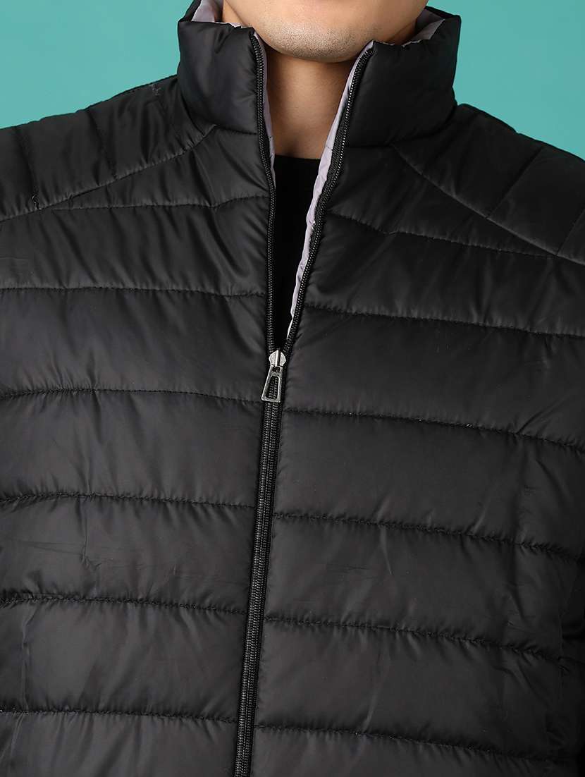 men solid sleeveless reversible bomber jacket - 21599093 -  Standard Image - 5