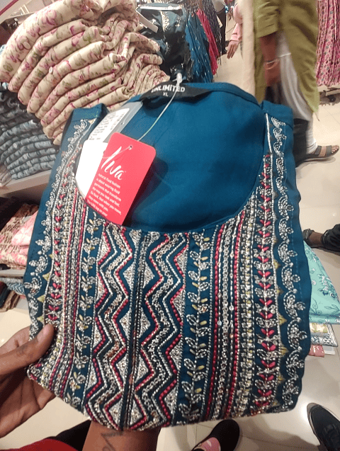 teal rayon kurta - 21599094 - Standard Image - 0