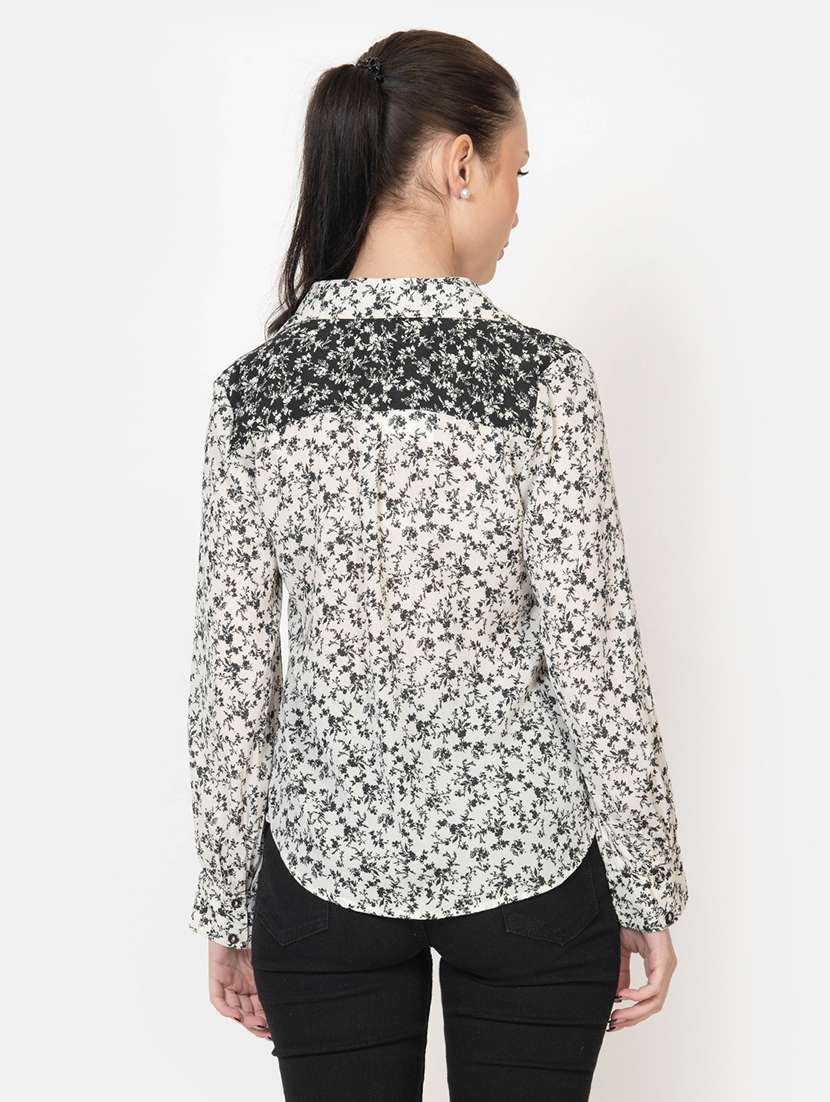women floral printed collared shirt - 21599392 -  Standard Image - 3