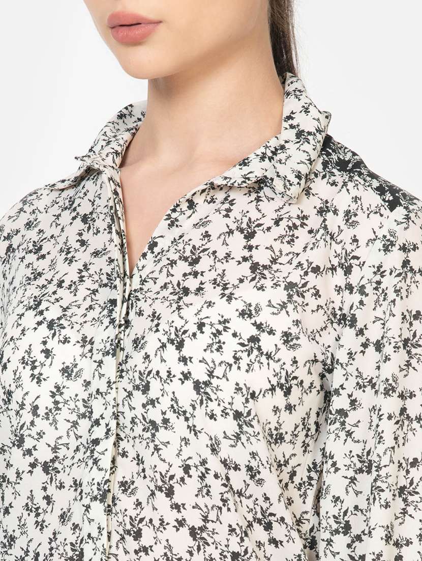 women floral printed collared shirt - 21599392 -  Standard Image - 5
