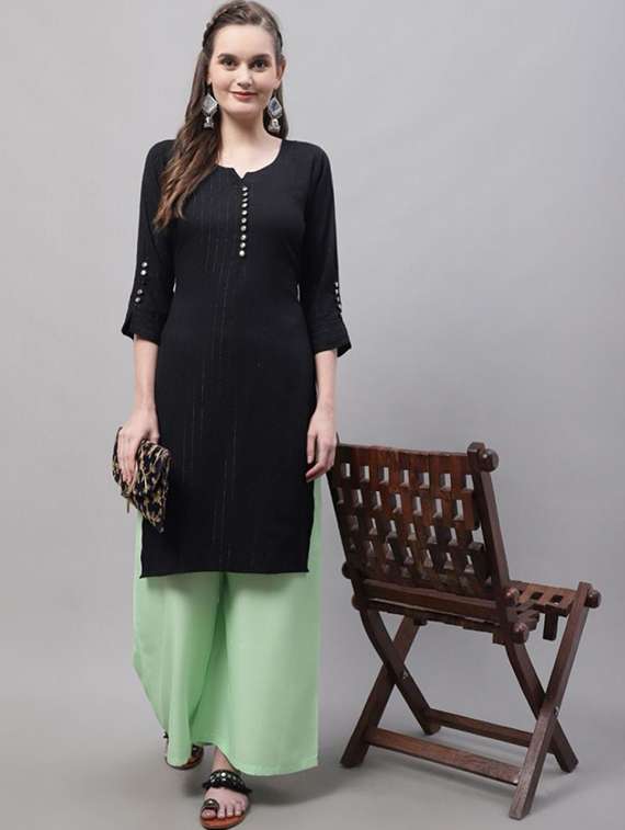 women solid relaxed fit palazzo - 21599398 -  Standard Image - 3