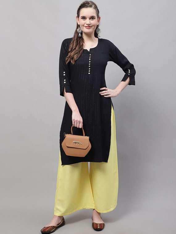 women solid relaxed fit palazzo - 21599402 -  Standard Image - 3