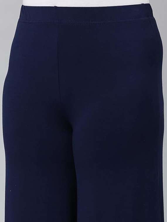 women solid straight fit palazzo - 21599404 -  Standard Image - 3